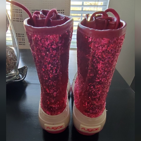 PINK GLITTER RAIN BOOTS - Picture 2 of 6